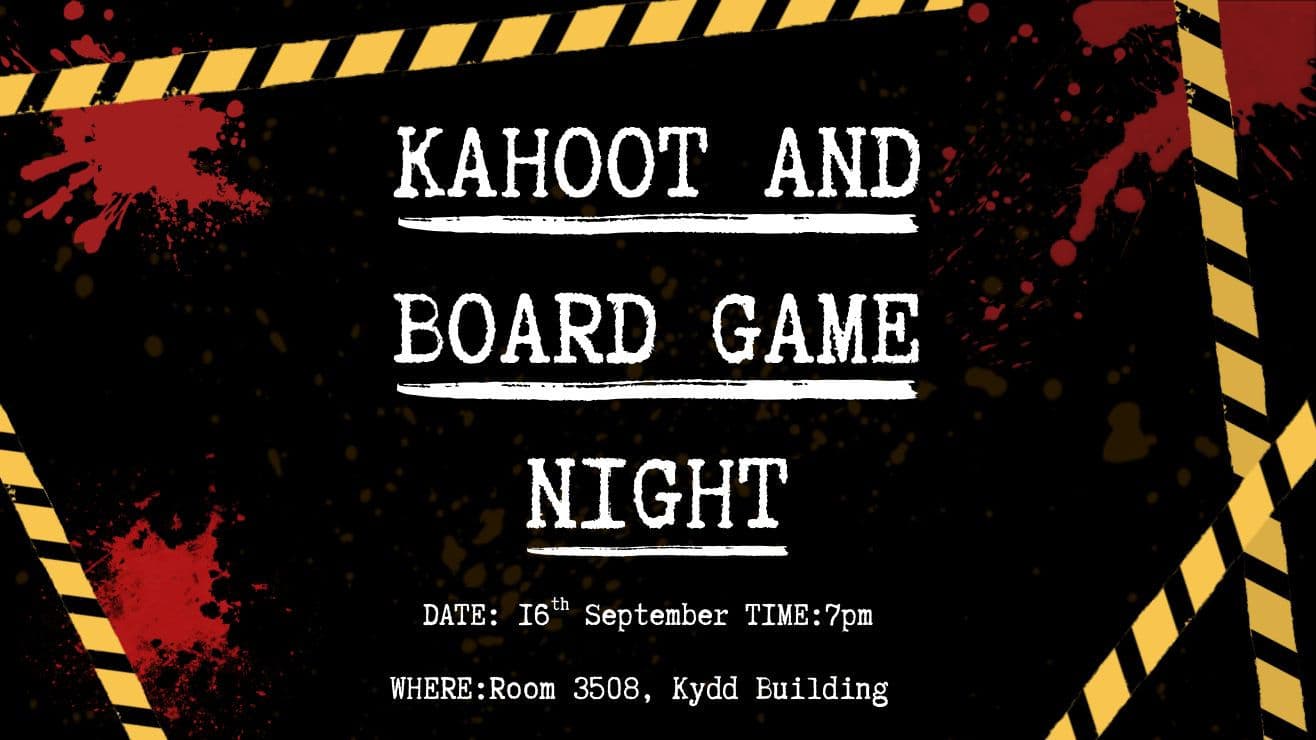 FRESHTIVAL: Forensic Science Society: Kahoot and Board Game Night